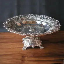 36 см редкая ретро большая классическая металлическая круглая горка для фруктов сушеная миска для фруктов Сахарное печенье тарелка для хранения вечерние события Свадьба 1013