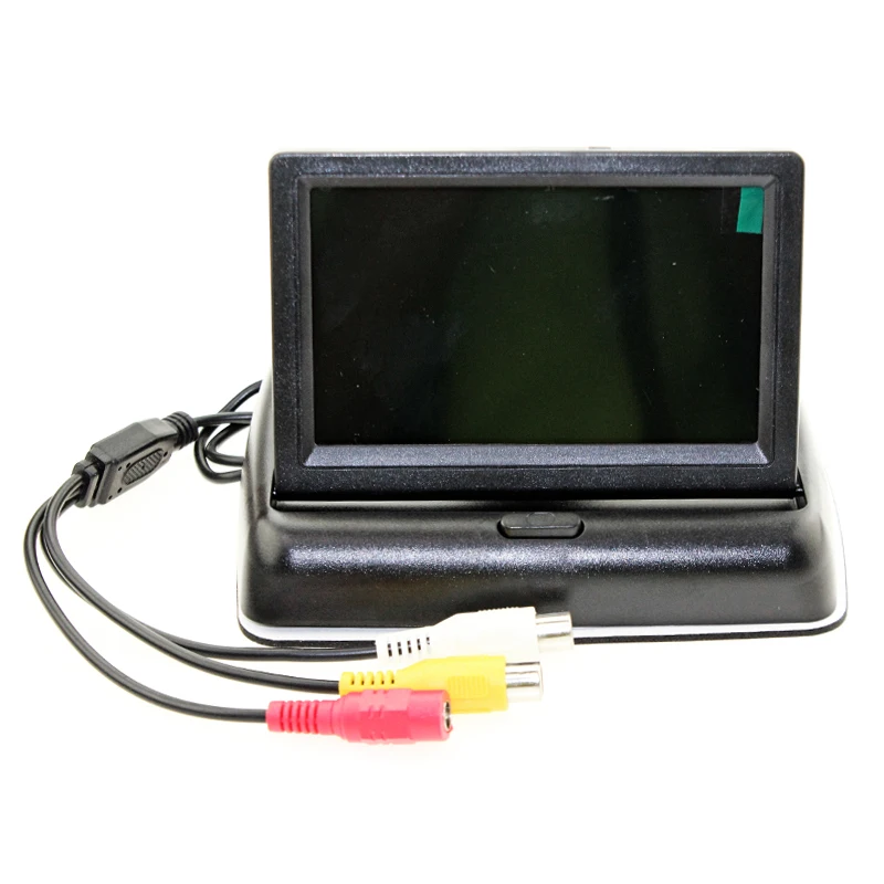 Sinairyu Car Wireless Parking Monitor Video System 4.3 Inch Car Foldable Monitor with Parking sensor and camera Wireless Kit