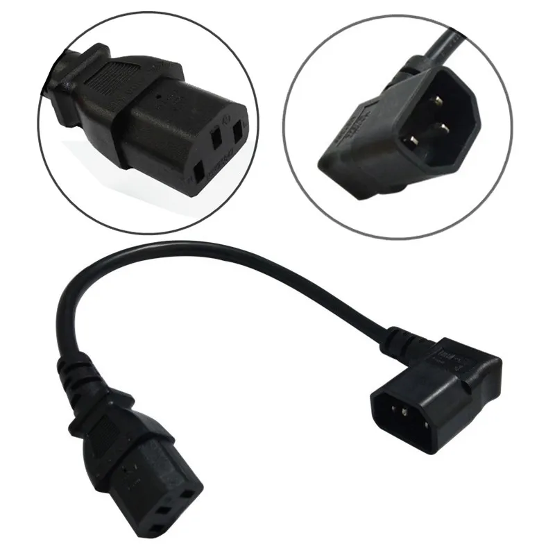 0 3 м правый угол C14 IEC 320 штекер C13 Женский Разъем PDU/UPS Удлинитель силовой кабель