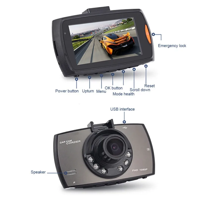 Мини Портативный G30 1080P Автомобильный видеорегистратор 120 градусов