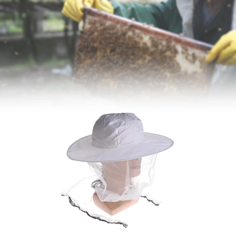 

Bee Hat Beekeeping Mesh Net Head Face Protector Cap Fly Mosquito Outdoor Camping
