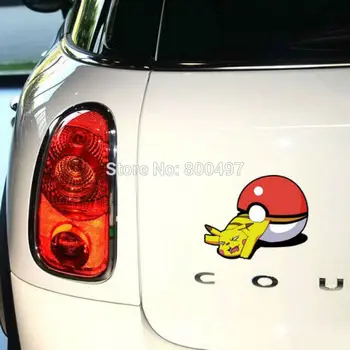 

10 x Funny Car Styling Animal Pikachu Pokemon Coming Out from Ball Car Sticker Decals for Toyota Peugeot Fiesta Chevrolet VW Kia