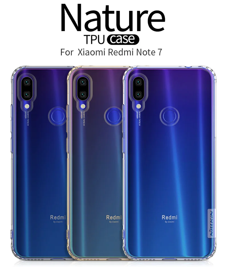 Nillkin натуральный прозрачный чехол для Xiaomi Redmi Note 7 Pro из мягкого ТПУ