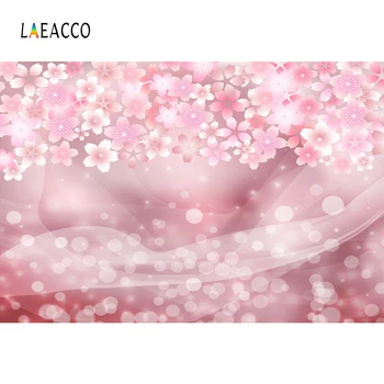 

Laeacco Cartoon Flowers Dot Pattern Newborn Baby Portrait Photo Backgrounds Customized Photography Backdrops For Photo Studio