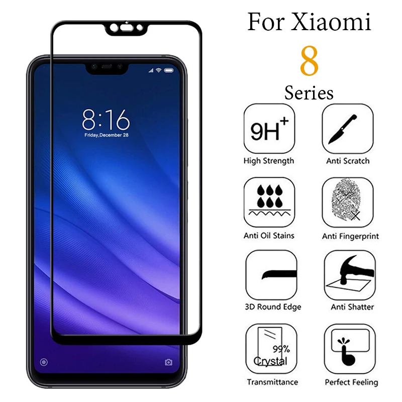 Защитное стекло для xiaomi 8 lite pro se пленка закаленное ksiomi siomi 8light 8se 8pro Защитная