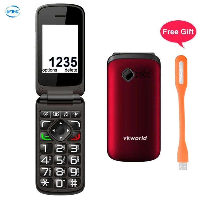 Цена за Vkworld z2 старший телефон флип сотовые телефоны tft 2.4 дюймов экран большой шрифт Большой Ключ Дизайн Раскладушки Большой Объем Dual SIM FM Факел MP3 Цена за Vkworld z2 старший телефон флип сотовые телефоны tft 2.4 дюймов экран большой шрифт Большой Ключ Дизайн Раскладушки Большой Объем Dual SIM FM Факел MP3