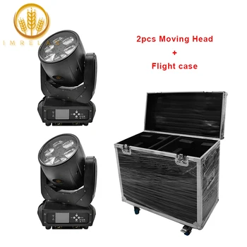 

IMRELAX 2pcs 6*40W LED Beam ZOOM Wash 3in1 Super Bee Eye Moving Head Light With Flight Case Package DMX DJ Stage Disco Light