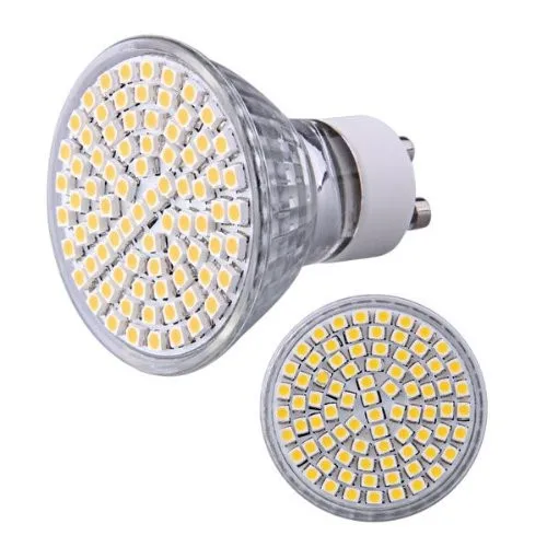 4 X GU10 ампулы лампе пятно света 3528 SMD 80 светодиодный s теплого белого света 3600 K AC 230 V 5 Вт Светодиодный шарики во всем мире