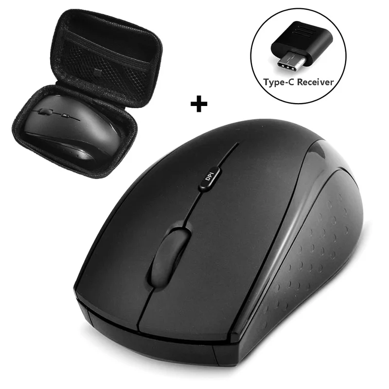 

2.4G Type C Wireless Mouse Rechargeable USB C Mouse Mice Compatible For MacBook Pro 2016/2017 Chromebook Laptop Notebook PC