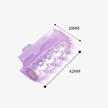 1pcs Mini Finger Vibration Sleeve Clitoris G Spot Stimulator Adult Lesbian Sex Toys for Woman Woman Dancer Finger Vibrator 4