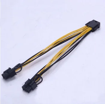 

30pcs PC DIY CPU 8Pin to Graphics Video Card Double PCI-E PCIe 8Pin ( 6Pin + 2Pin ) Power Supply Splitter Cable Cord 18AWG 20cm