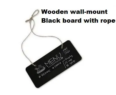 10 шт./лот новый небольшой деревянный настенный черная доска с веревкой дерево Blackboard Памятка доска деревянная doorplate Оптовая