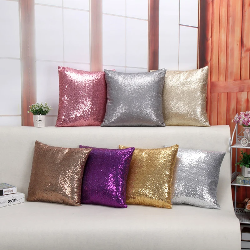 

Chair Cushion Cushion Cover Decorative Pillows Cover Mermaid Glitter Pillow Car Home Sofa seat cushion Decoration Pillowcase