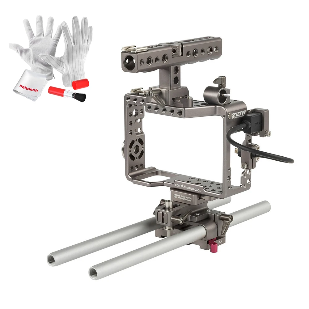 

Tilta ES-T17 Alpha Series Handheld Camera Cage Rig DSLR Video Stabilizer Rig Start/Stop Trigger for A7S A7SII A7R A7RII