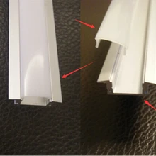 30 шт. 1 метр встраиваемый алюминиевый светодиодный корпус, алюминиевый профиль для светодиодной ленты, светодиодный светильник, ширина 12 мм