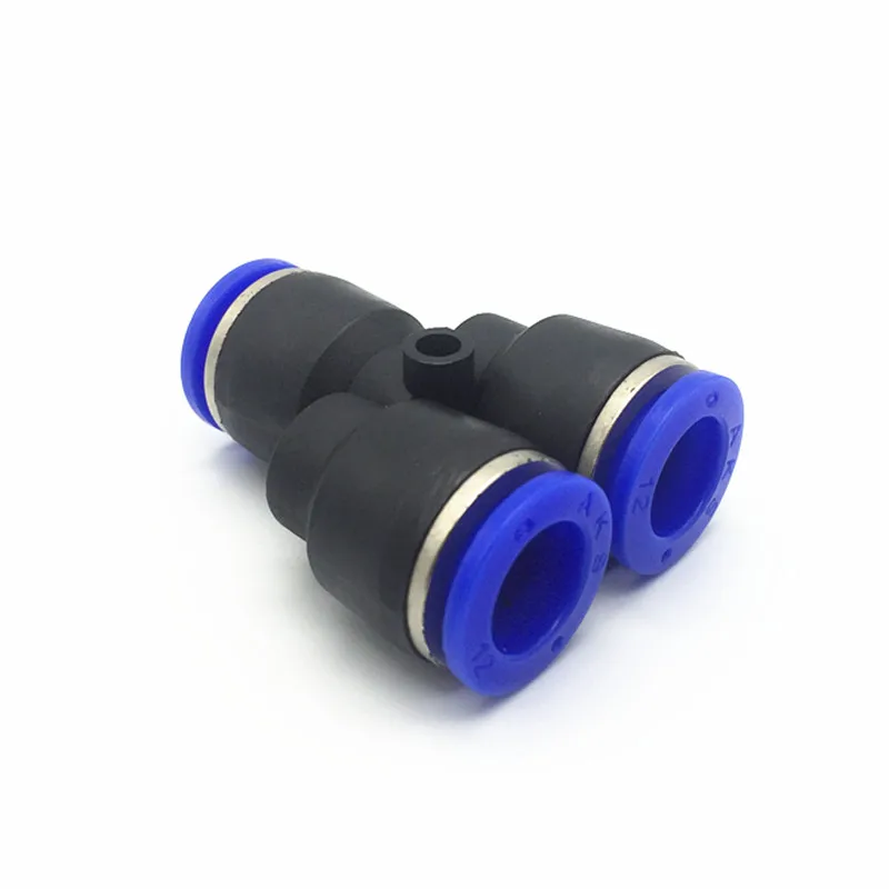 

Pneumatic fittings pipe fitting Tee quick push in connector PY-4 PE-6 PE-8 PE-10 PE-12 4mm 6mm 8mm 10mm 12mm