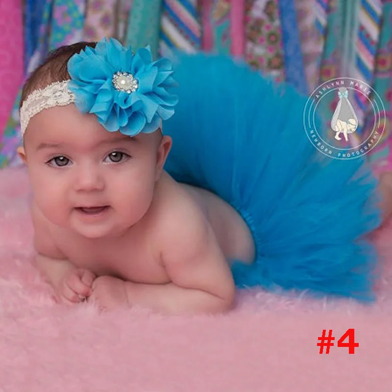 Двойная юбка пачка для новорожденных Детская двойная и повязка на голову