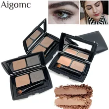 Водонепроницаемый Duo тени для век бровей пудра Макияж Палитра Женская декоративная косметика для бровей Макияж набор от Aigomc
