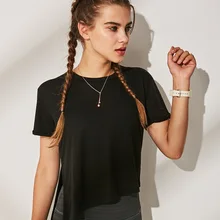 Для женщин футболка профессиональный спорт быстрое высыхание Фитнес с коротким рукавом упражнения быстрый сухой спортивный топ Бег Йога наружная Толстовка