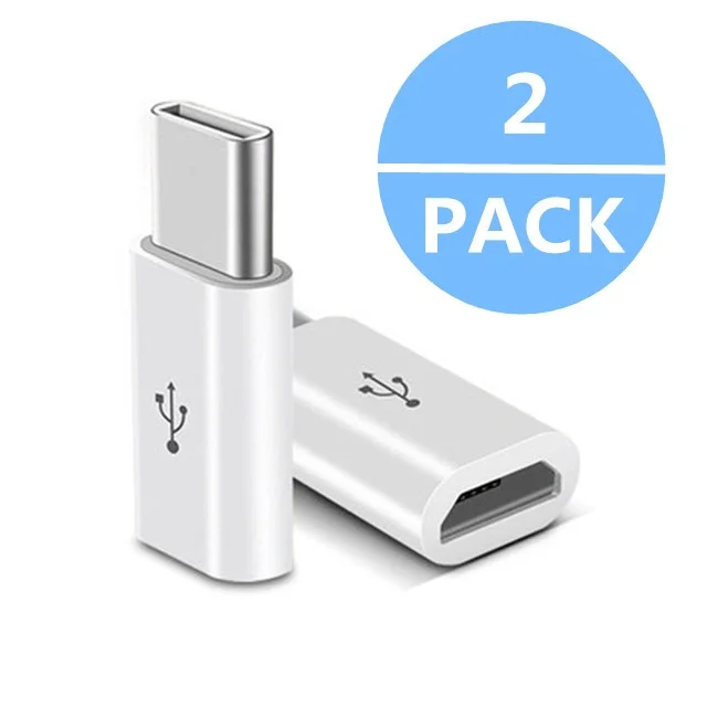 2 шт. адаптер Type-C для Micro USB Meizu 5C/X/X2/E3/15/15 plus преобразователь быстрое зарядное