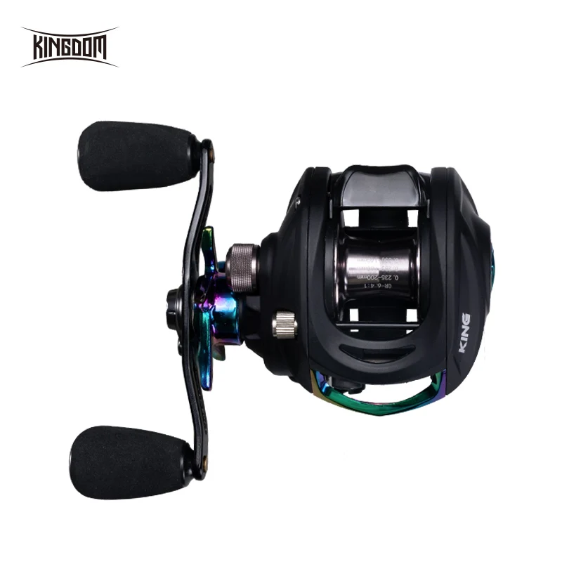 Reino pesca Baitcasting carrete sistema de freno magnético agua salada 6 KG Max Drag 10 + 1BB alta velocidad relación de engranaje 6,4: 1 carrete de pesca