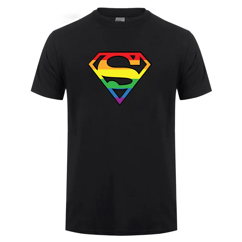 Супер Gay Pride Gift футболка для мужчин женщин лесбиянок гомосексуалисты короткий