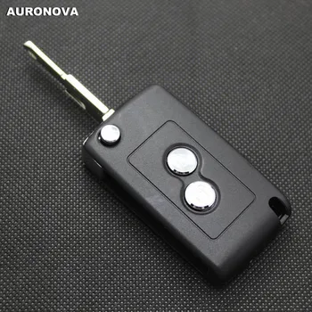 

AURONOVA New Upgrade Folding Key Shell for PEUGEOT 206 Key Replacement 2 Buttons Remote Car Key Case