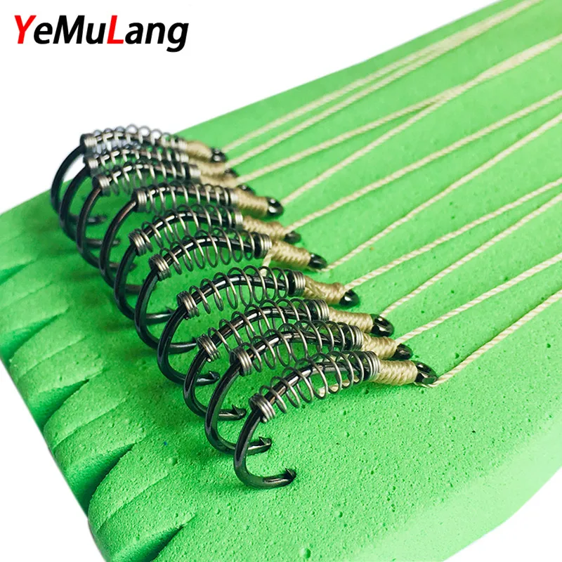 

YeMuLang Stainless Steel Fishing Hooks Barbed Hook 3#-15# Single Fishhooks With Hole Swivel For Fishing Tackle Accessories