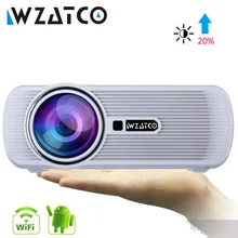 WZATCO CTL80 TV LED Projector Upgrade Android 7.1 WIFI Portable LCD Projector 2200lumens 3D Home Theater Full HD 1080p 4K Beamer