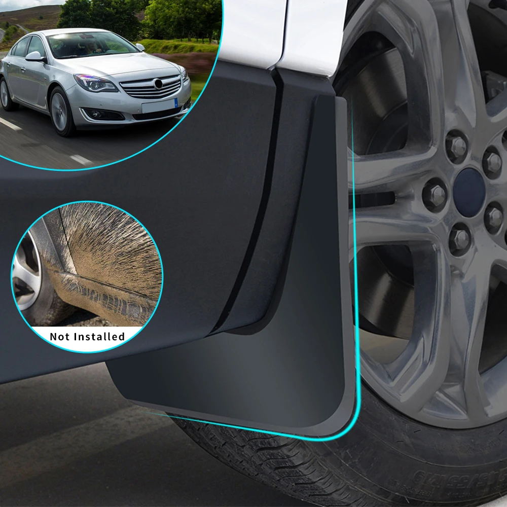 Car Mudguards For O pel Mokka X,For Vauxhall//O pel,For Encore 2013-2018 New Black Front And Rear Wide Mudflaps Complete With Mounting Screws Easy Fit Splash Guards//Fender Flares 4 Pieces Set