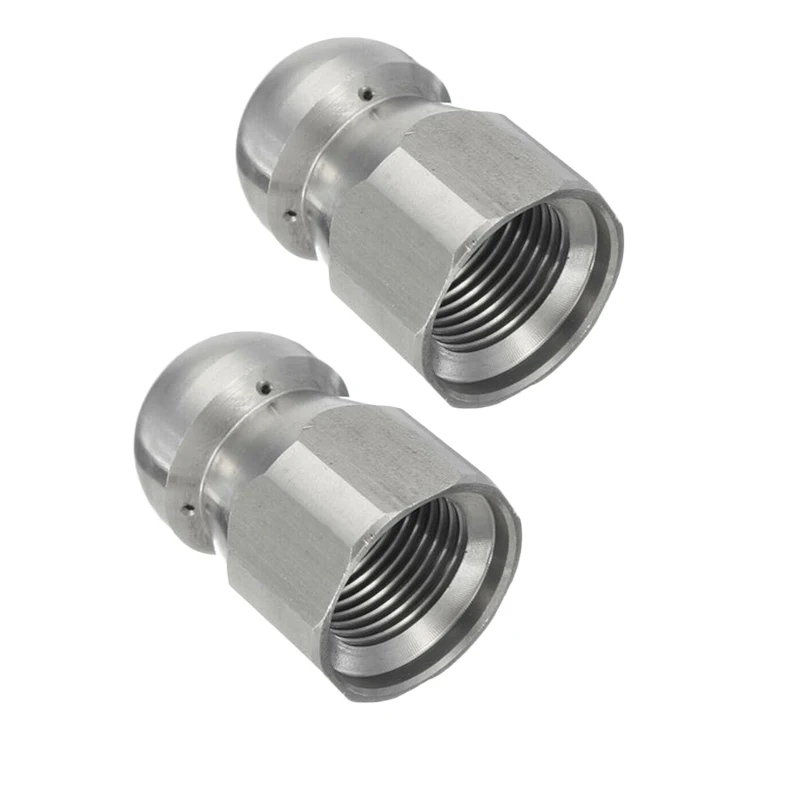 

2pcs/set Durable 1/4 Pressure Drain Hose Nozzle Sewer Cleaning Injector Nozzle Tool garden tool