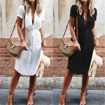 

Summer Dress 2019 Women Sexy Clothes Casual Loose Dress S-2XL Plus Size Maxi Dresses Woman Party Night