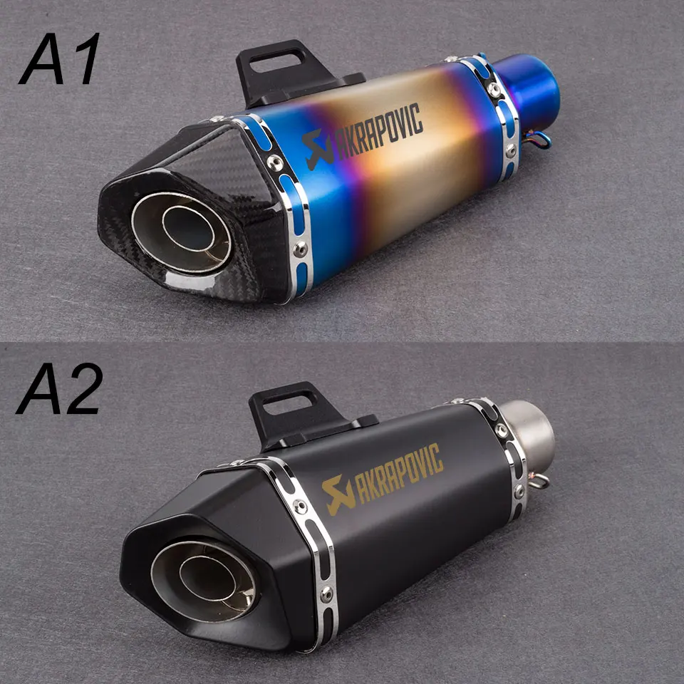 

36-51mm Universal Motorcycle Akrapovic Exhaust Modify Motocross Exhaust Muffler For R6 CBR250 CB600 MT07 R25 ATV Dirt Pit Bike