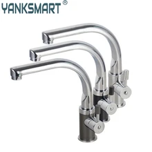 Бренд Chrom/серый/черный Torneira Cozinha поворотный 360 одной ручкой L18 бортике бассейна выдвижной кухонный кран, смесители