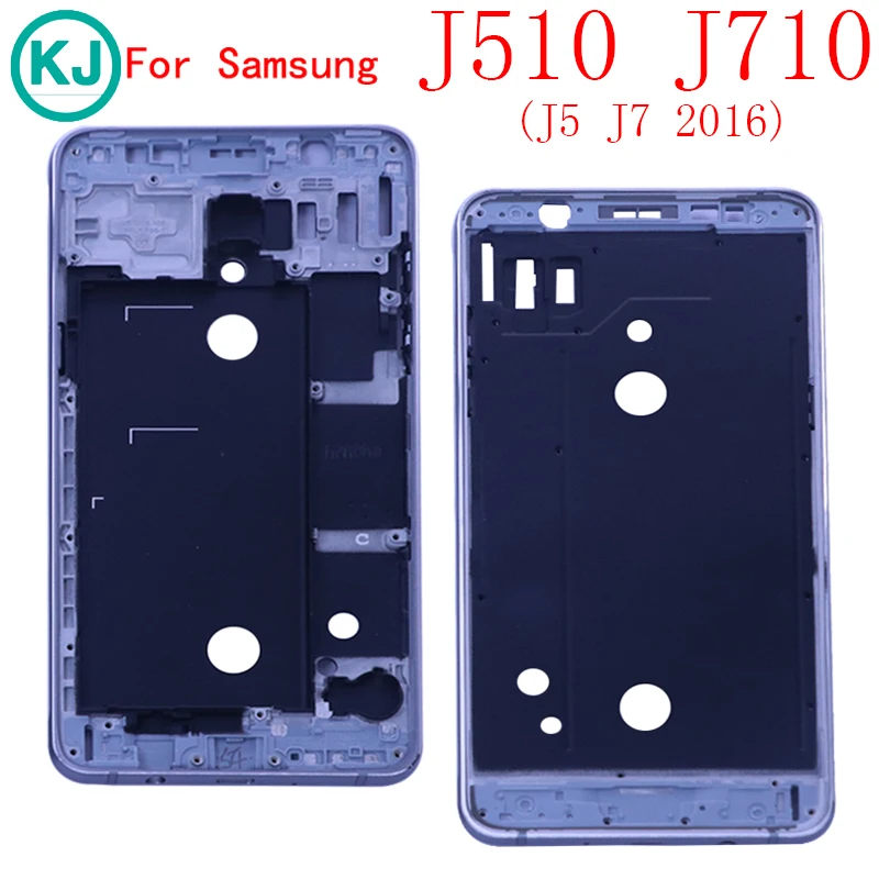 

Original J510 J710 Front Frame Housing For Samsung J5 J7 2016 Front Outer Middle Bezel Plate Housing With Power Side Button