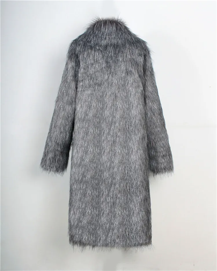 HCYO плюс размер женское длинное пальто свободного покроя из искусственного меха женские длинные пальто и куртки теплое толстое женское меховое пальто верхняя одежда куртки