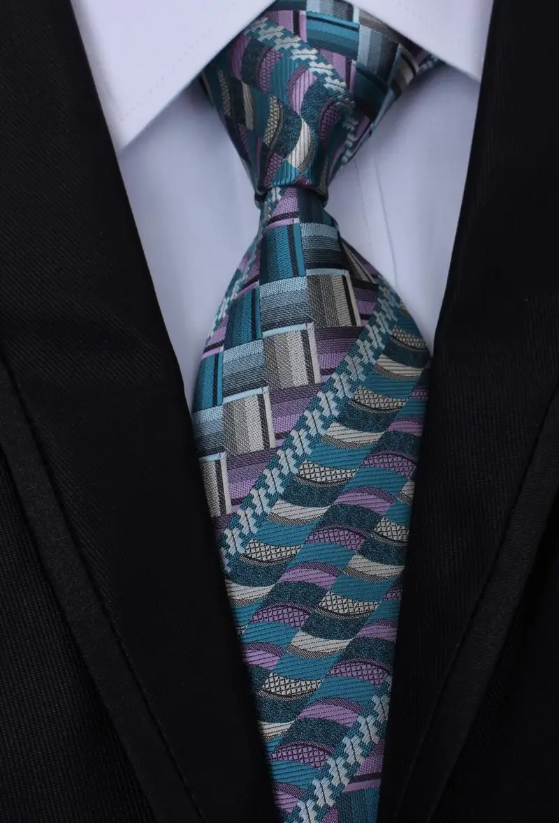 SKng High Quality Fashion Classic 100 Silk Ties Mens Neck Tie Jacquard