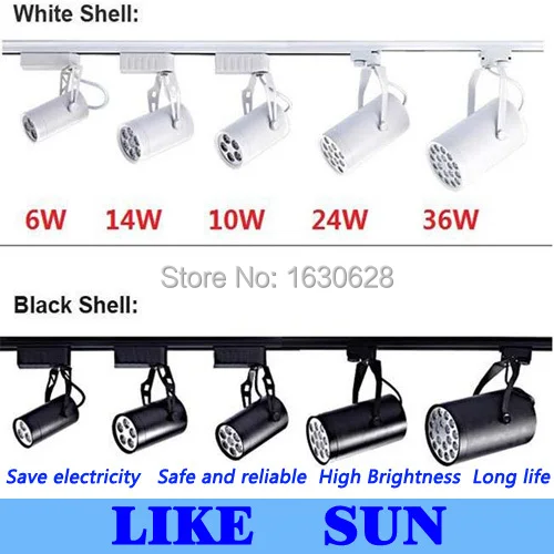 FREE SHIPPING Cool white Led Track Light 14W 120 Beam angle Led Ceiling Spotlight AC 85-265V led spot lighting + CE ROHS CSA UL photo