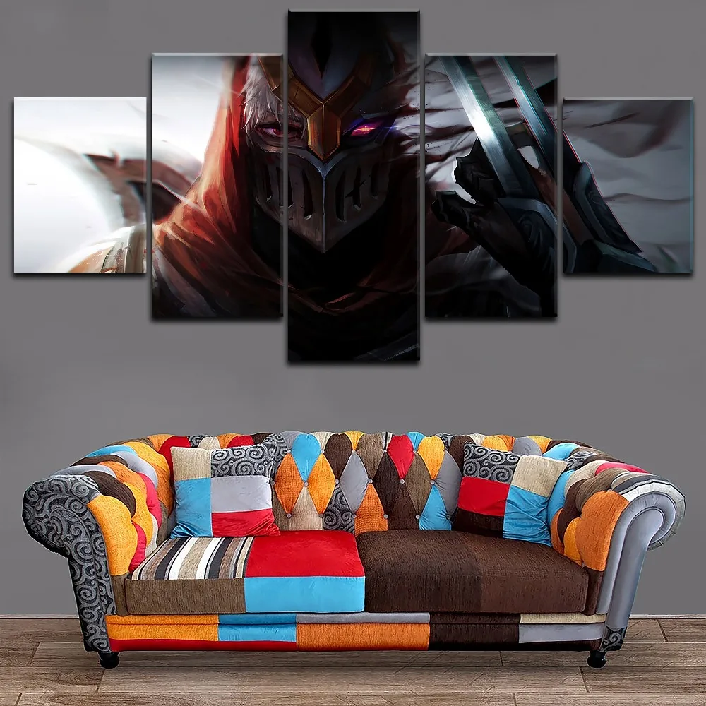 Home Decoration Living Room 5 Piece League Of Legends Zed Painting
