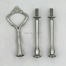 Для нового мини-Корона вечерние украшения 3 слоя торт стенд цветной матовый-серебро(100 комплектов