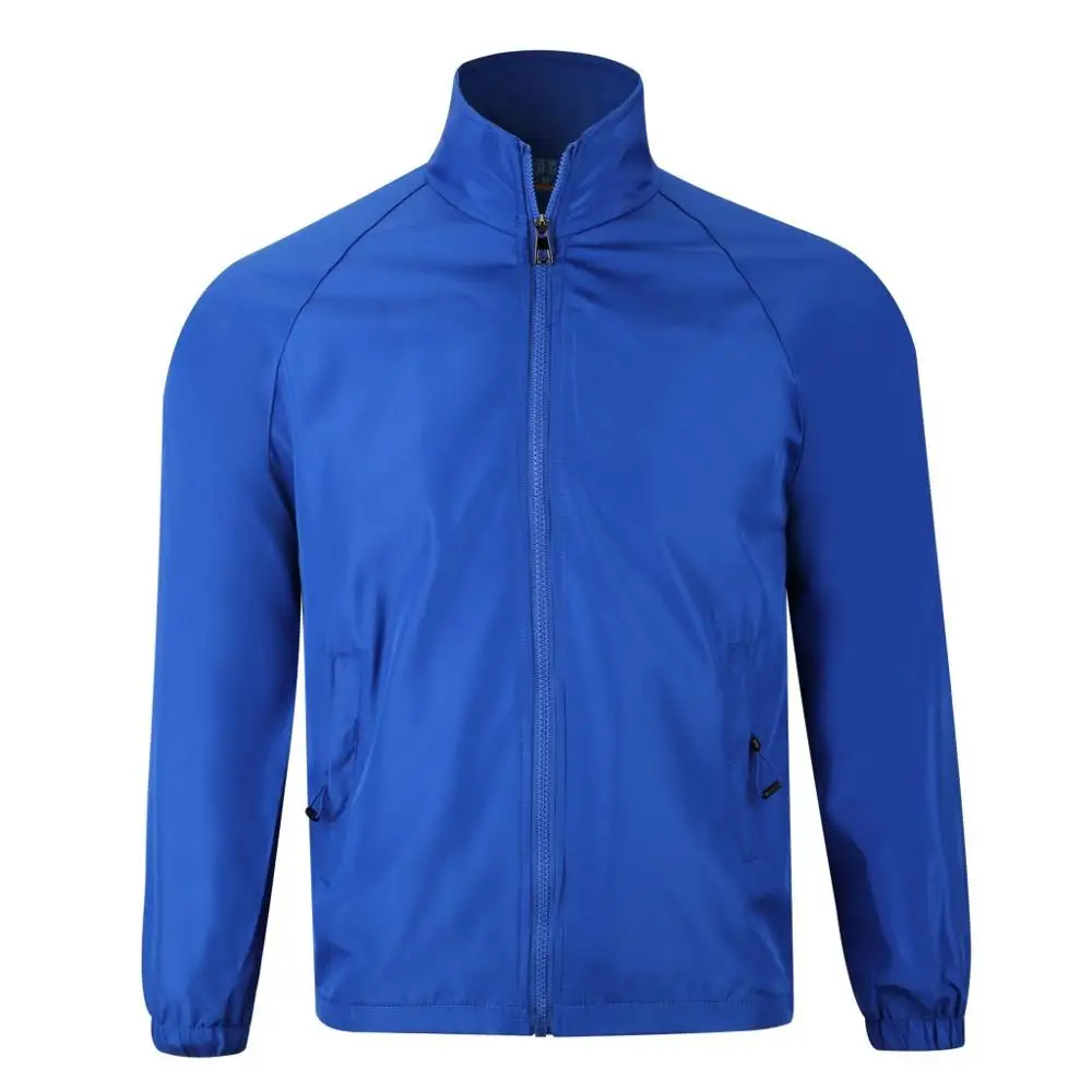 На заказ куртка ветровка DIY логотип вышивки для печати дизайн фотографии тонкий ветрозащитный пальто куртки реклама компания сервис - Цвет: royal blue