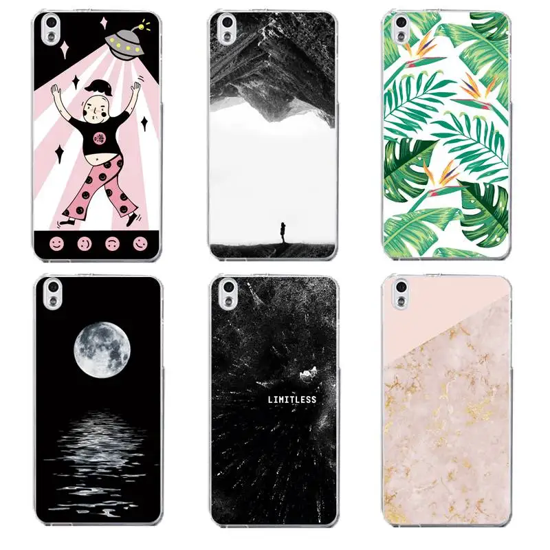 Dancer Soft Clear TPU Phone Case For HTC D820 M8 M9 A9 Mountain Printed Shell Bags Moon Coque Marble Fundas Cover Free Shipping | Мобильные