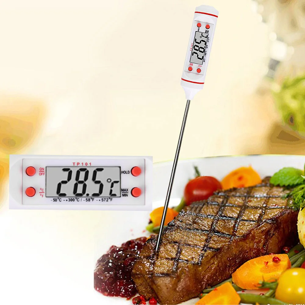 Кухонный цифровой термометр с зондом для приготовления пищи, барбекю, зонд для мяса, воды, молока, электронный термометр, кухонные инструменты