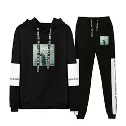 Kpop Чернобыльский Мужской Реглан комплект из двух предметов толстовки брюки спортивная одежда для бега 2019 Harajuku удобная спортивная одежда