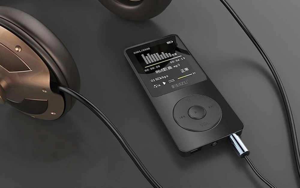 Original RUIZU X02 English Version MP3 Player 4GB 8GB 16GB Music Player With FM Radio Video E-book Portable MP3 Support TF Card