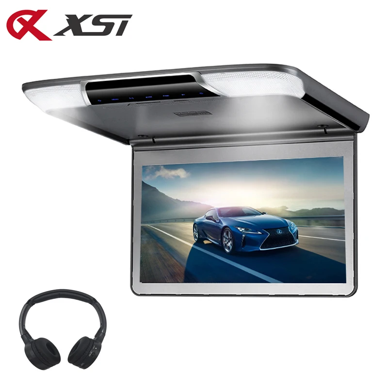 XST 11,6 дюймов Автомобильный откидной потолочный монитор на крышу с Full HD 1920x1080P экраном HDMI порт USB SD IR FM MP5 видео плеер