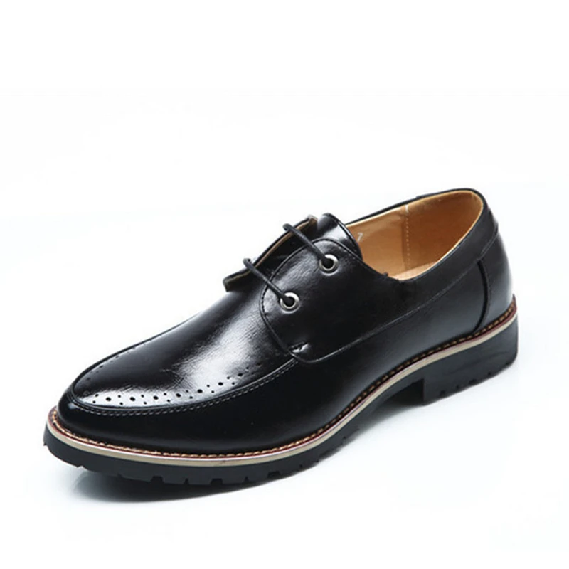 

Men's casual shoes British fashion lace-up wedding and party Shallow mouth Comfortable Ventilation Free shipping