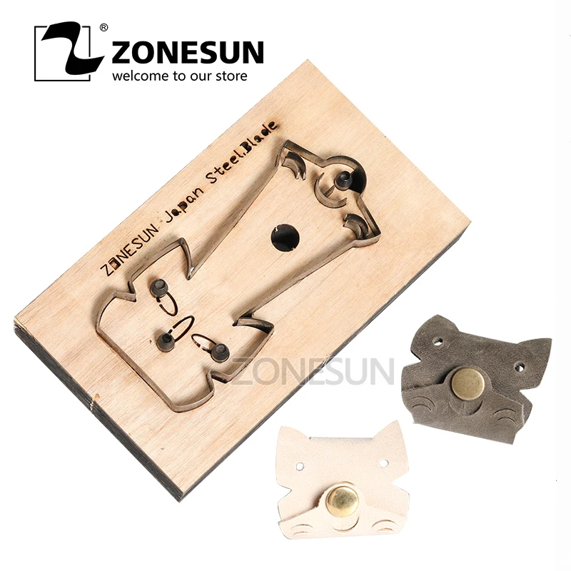 ZONESUN Cat индивидуальные кожаные режущие штампы DIY ремесло сборщик проводов