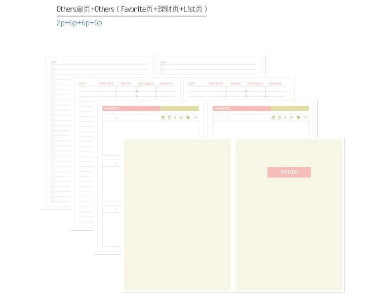 Lovedoki наполнитель бумажный дневник ежемесячный недельный годовой план сделать список кассовых книг для A5A6 блокнот dokibook заменить внутренний основной вкладыш