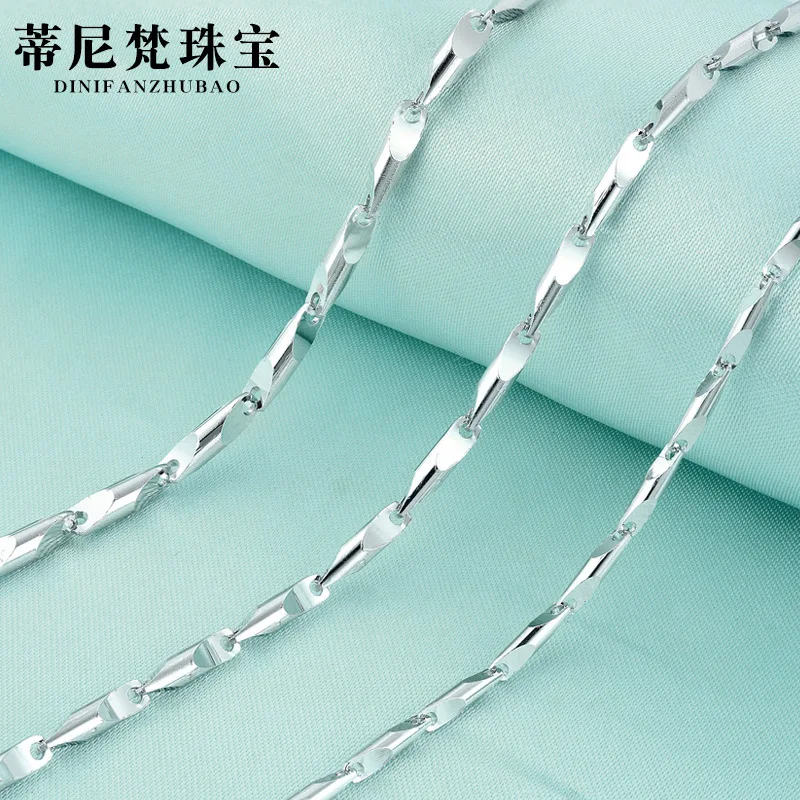 

2018 New Moana Choker Overwatch Factory Direct Sale S925 Chain Necklace Clavicle Single Wire 1.2 Seeds (smooth) And Women With